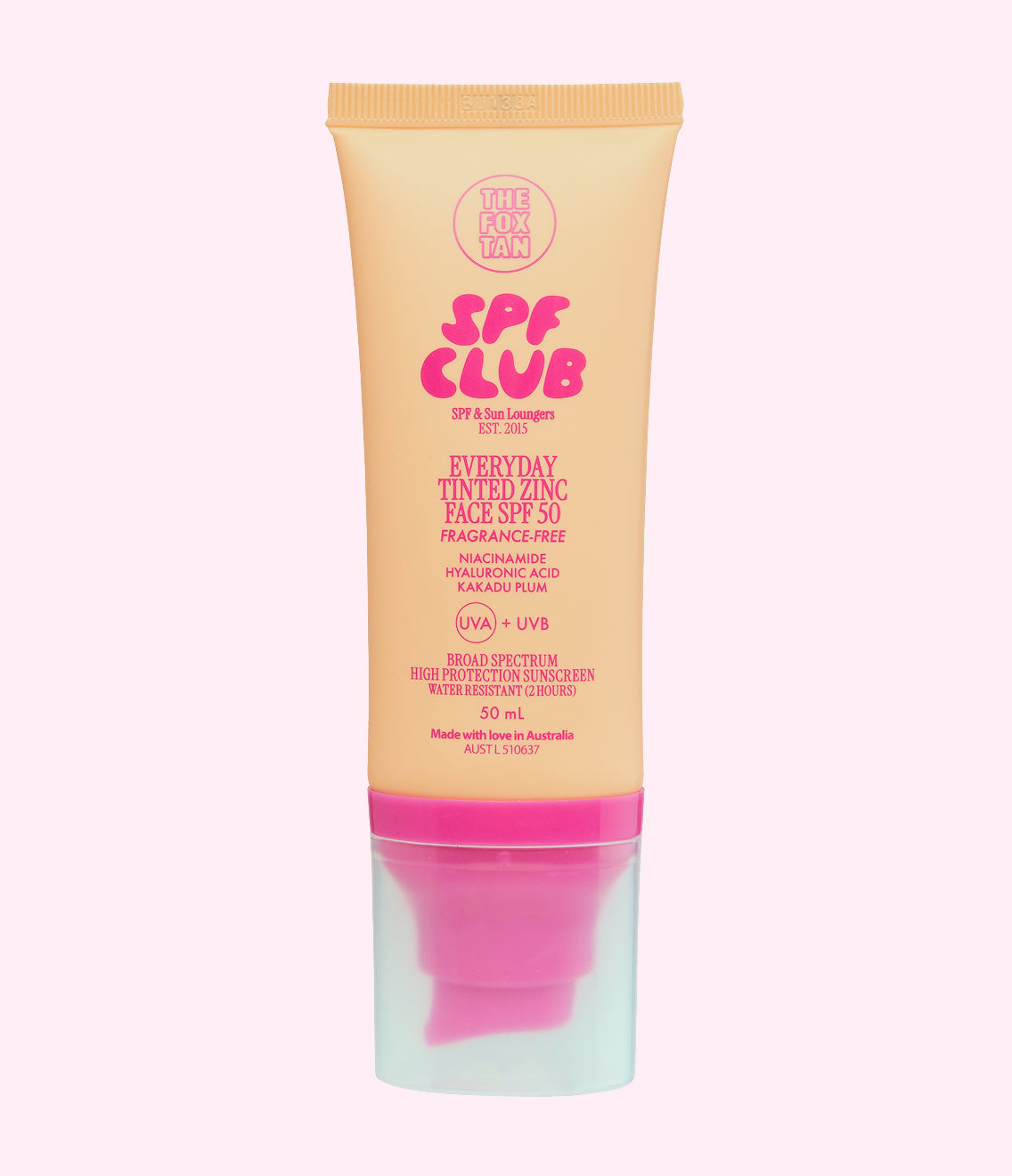 Tinted Zinc Face SPF50 – The Fox Tan USA