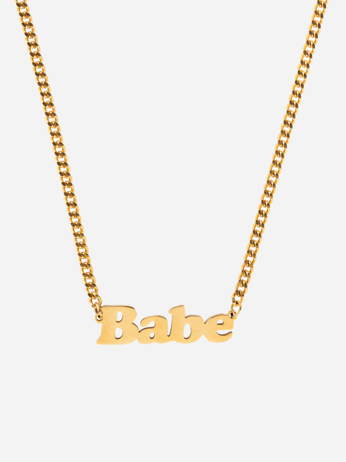 Babe Nameplate Necklace