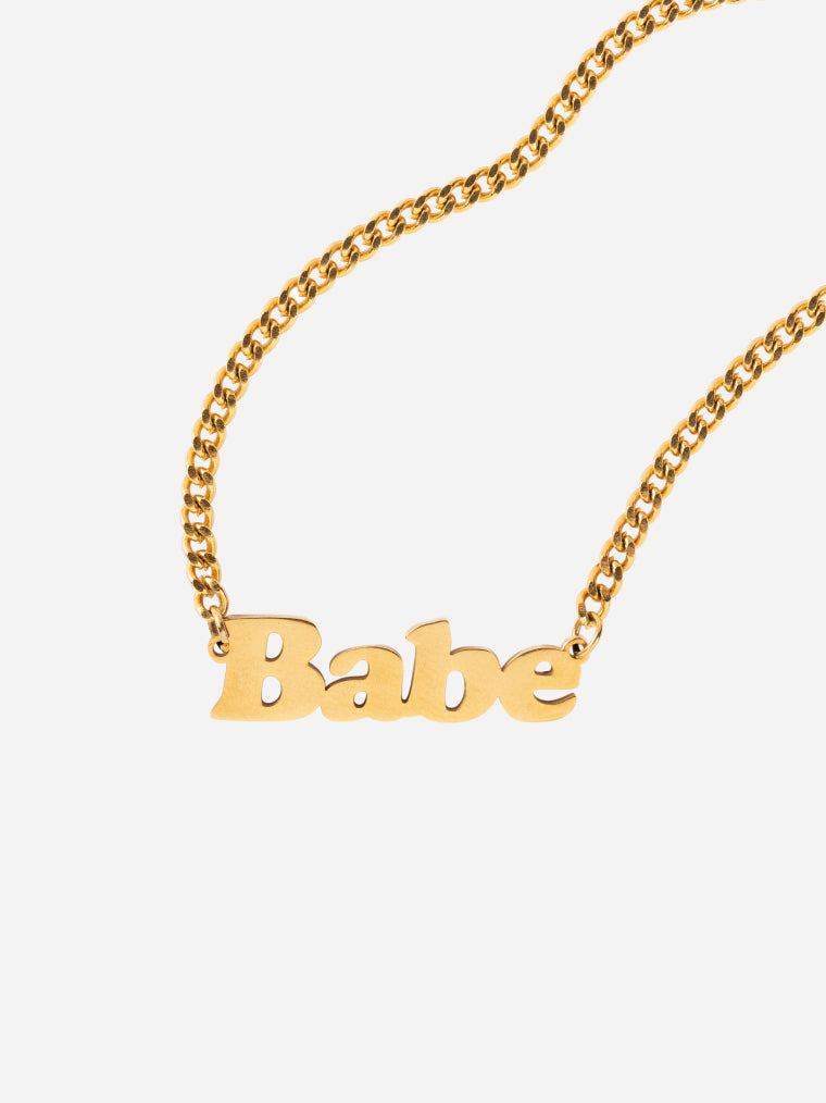 Babe Nameplate Necklace
